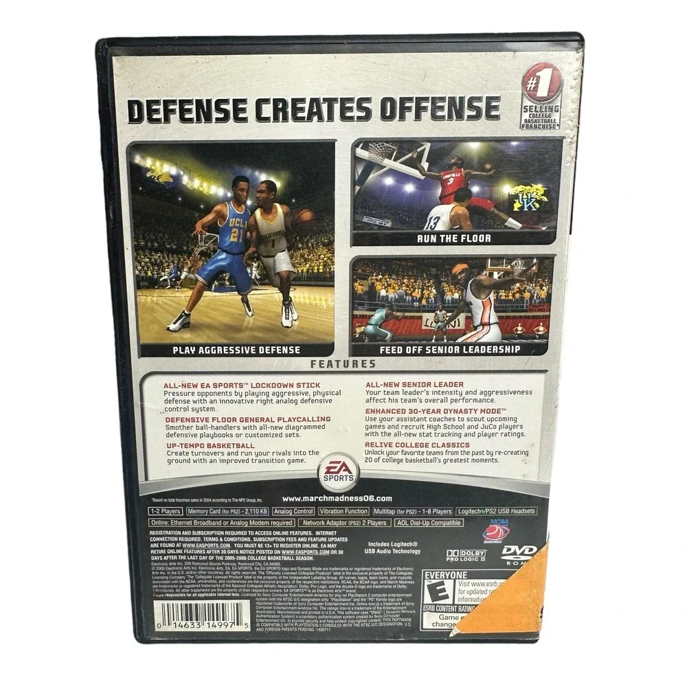 NCAA March Madness 06 (Sony PlayStation 2) PS2 No‎ Manual